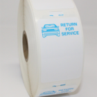 Generic Blue Car "Return for Service" Lowtac Oil Sticker - Image 2