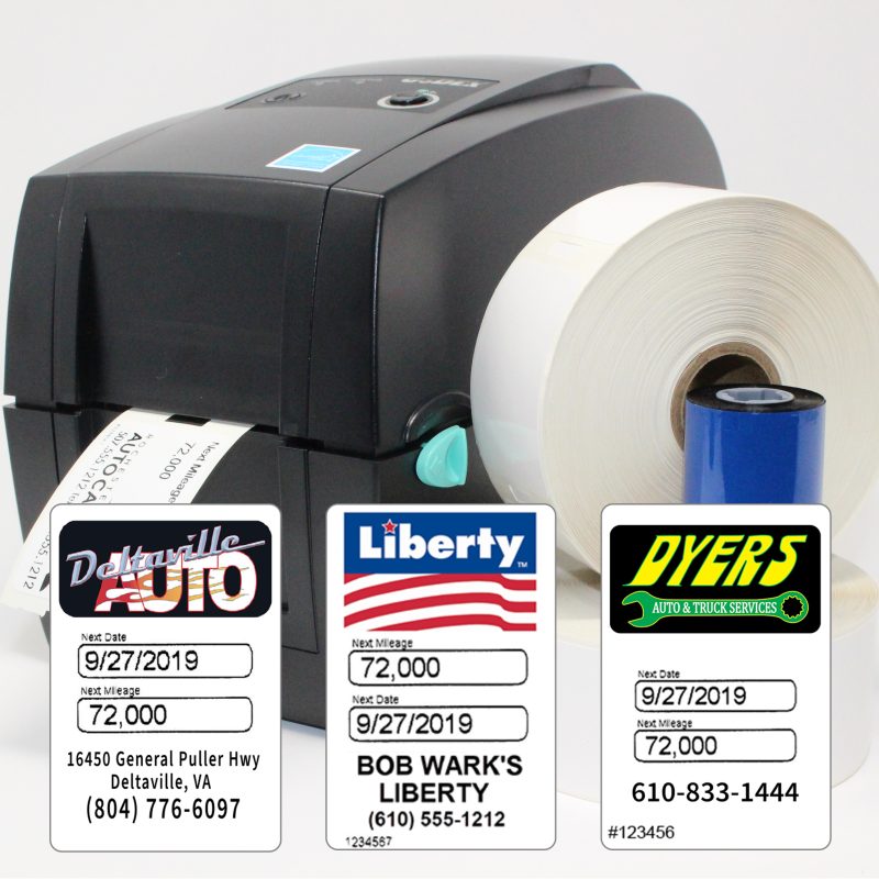 Oil Sticker Supply Oil Change Stickers & Printers