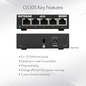 GS305 Gigabit Switch back